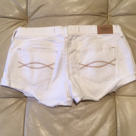 Abercrombie & Fitch Cream Denim Shorts - Picture 2 of 6